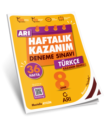 Arı Yayıncılık 8 Sınıf Türkçe Arı Haftalık Kazanım Deneme - Arı Yayıncılık