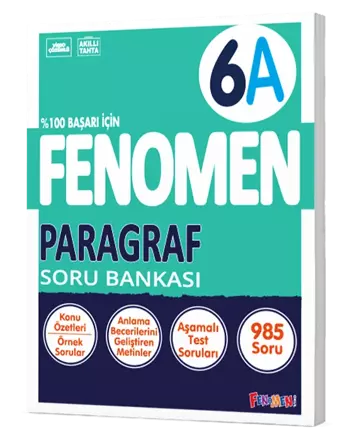 Fenomen Yayınları 6 Sınıf Paragraf A Soru Bankası - Fenomen Yayıncılık