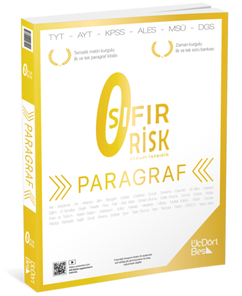 345 Paragraf Sıfır Risk - Üç Dört Beş Yayınları