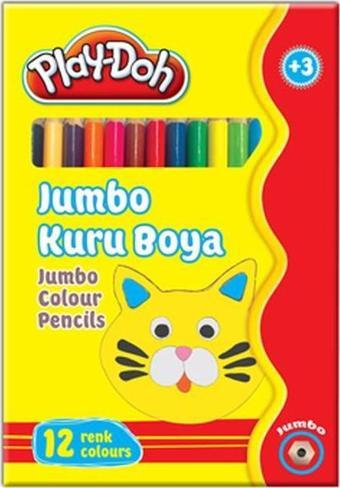 Play-Doh 12 Renk Jumbo Kuru Boya Play-Ku004