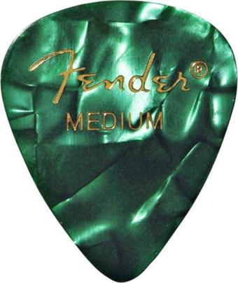 FENDER 351 Premium Celluloid Picks Green Moto Medium 1 Adet Pena