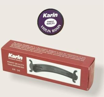 Karin First Quality Violin Shoulder Rest Keman Yastığı 4/4 - 4/3 Ayarlanabilir + Violin Rosin Keman Reçine