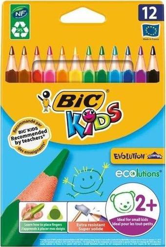 Bic Kids Evolution Üçgen 12'li Jumbo Kuru Boya Seti