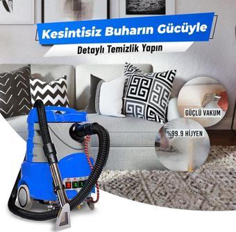 Cleanvac C90 Buharlı Halı Koltuk Yıkama Makinası Krom Aksesuarlı Model