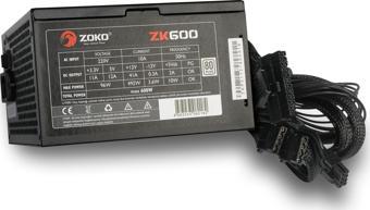 Zoko ZK600 600w 80+ 12cm Fanlı Güç Kaynağı