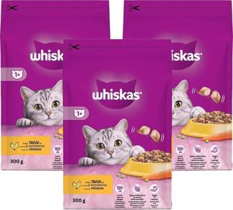 Whiskas Tavuklu Sebzeli Kuru Kedi Maması 300 gr x 3 Adet