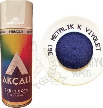 Akçalı Akrilik Sprey Boya METALİK KOYU VİYOLET MOR (Simli) 400 ml - 361