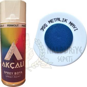 Akçalı Akrilik Sprey Boya METALİK MAVİ (Simli) 400 ml - 355