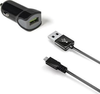 Celly TB Micro USB Siyah Kit Araç Şarjı