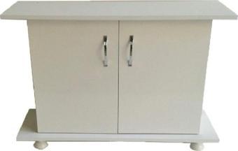 Kanki Pet 80 Cm Mdf Düz Akvaryum Beyaz Sehpa 80X28X67 Cm