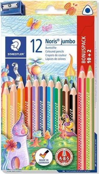 Staedtler Noris Clup Üçgen 12'li Jumbo Kuru Boya