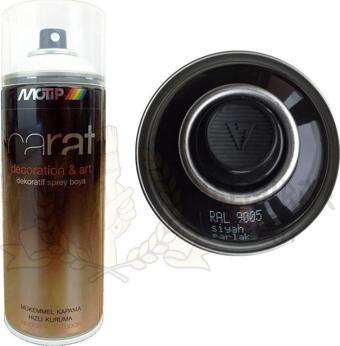 Motip Carat Akrilik Sprey Boya SİYAH PARLAK 400 ml - RAL9005