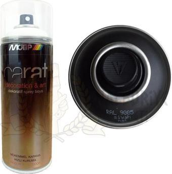 Motip Carat Akrilik Sprey Boya SİYAH MAT 400 ml - RAL9005