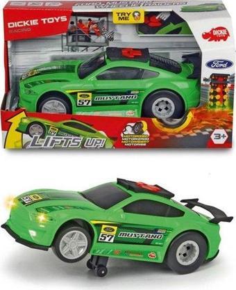 Dickie Toys Dickie Ford Mustang Wheelie Raiders Sesli/Işıklı Yeşil Araba