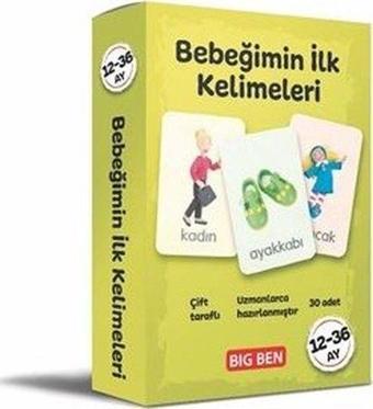 Bebeğimin İlk Kelimeleri Kartları 12 - 36 Ay 30 Adet - Kolektif  - Big Ben Yayıncılık