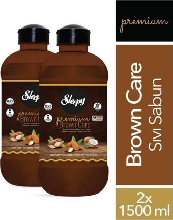 Sleepy Premium Brown Care Serisi Sıvı Sabun 2x1500 ml