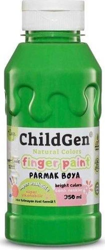 Childgen Süper Yıkanabilir Parmak Boyası 350 ml Şişe Yeşil
