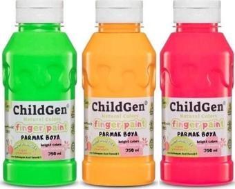 Childgen Süper Parmak Boyası Yıkanabilir 350 ml 3'lü Neon Set