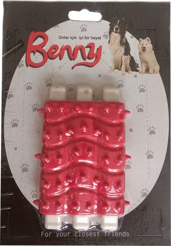 Benny Diş Kaşıma Köpek Oyuncağı Kaburga 10 cm 3 lü