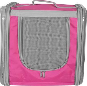 Markapet Çift Cam Kedi Köpek Taşıma Çantası 32x40x42 cm Pembe