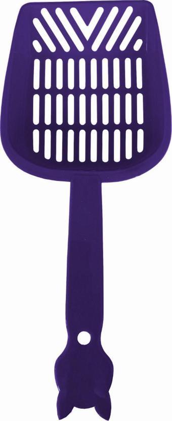 Markapet İnce Elekli Kedi Kumu Küreği Large 11-27 cm Mor