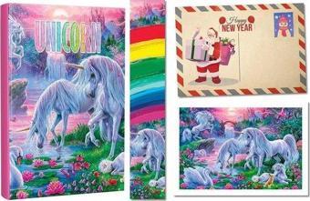 Mor Kelebek Unicorn Defter Seti