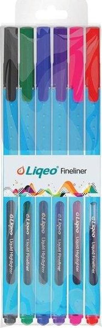 Lıqeo Liqeo Fineliner Kalem 6'Lı Pvc