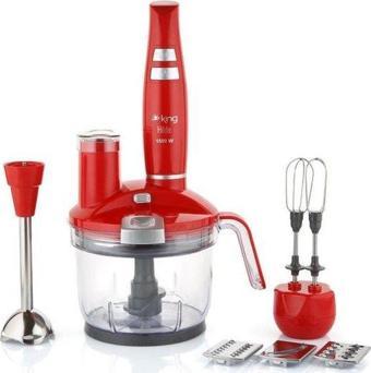 King KKB976 Hilde 1500 W Blender Set Kırmızı