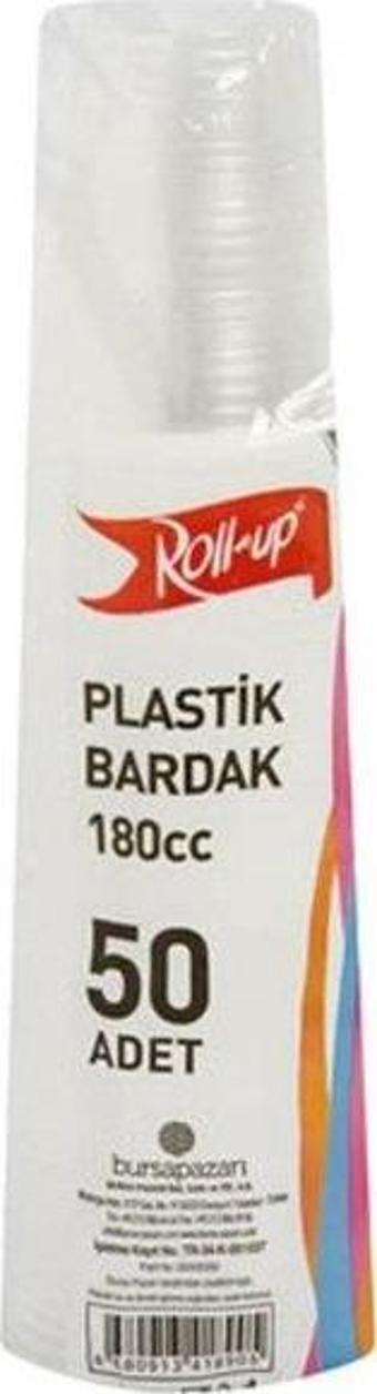 Roll-Up 50li Plastik Bardak 180cc Şeffaf 17gr TM-BRD-0433