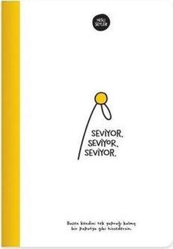 Hisli Şeyler 14x20 64 Yaprak Çizgili Sert Kapak Ciltli Defter - Seviyor