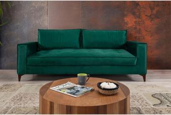 Perla Sofa Cosmo Üçlü Koltuk Zümrüt Yeşil