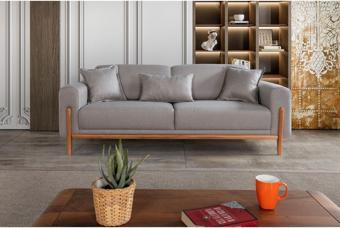 Perla Sofa Montana Yataklı Üçlü Koltuk Açık Gri