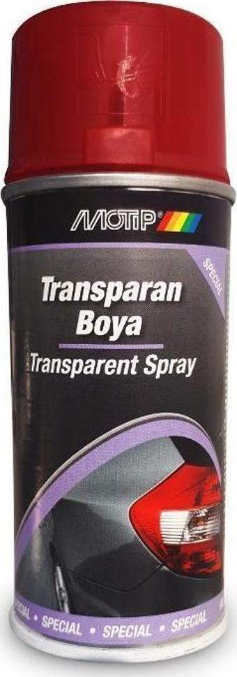 Motip Transparan Stop Far Sprey Boya KIRMIZI 150 ml - Stop Boyası