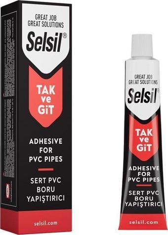 Selsil TakveGit PVC Sert Plastik Yapıştırıcı 125 gr.