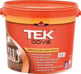 TEK SİLİKONLU DIŞ CEPHE BOYASI BEYAZ 15 LT 20 KG