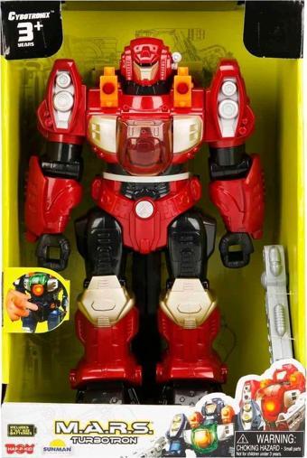 Happy Kid M.A.R.S. Sesli ve Işıklı Yürüyen Turbotron Robot 30 cm 06175 Kırmızı