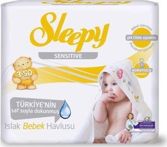 Sleepy Sensitive Bebek Islak Mendil 3x50'li