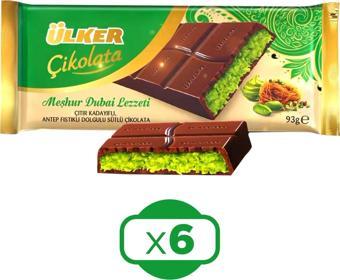 Ülker Meşhur Dubai Lezzeti Dubai Çikolatası 93 gr x 6 Adet