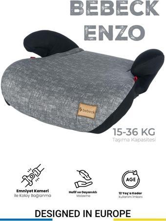 Bebeck 15-36 Kg Oto Koltuğu Yükselticisi Gri