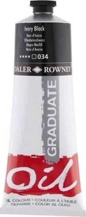 Daler Rowney Graduate Yağlı Boya 38 ml 034 Ivory Black