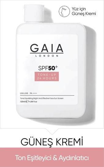 Gaia London Ton Eşitleyici, Aydınlık Etkili Yüksek Koruma Ve Nemlendirici 50Spf Uva/Uvb 100Ml Güneş Kremi