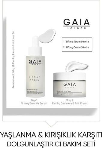 Gaia London Yaşlanma Ve Kırışıklık Karşıtı Dolgunlaştırıcı Bakım Seti. Lıftıng Serum 50Ml. & Lıftıng Krem 50Ml.