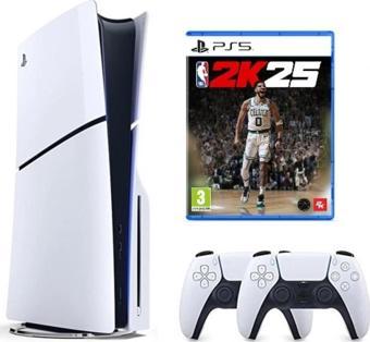 Sony Playstation 5 Slim 1TB ( İthalatçı garantili ) + 2. kol Dualsense + PS5 NBA 2k25