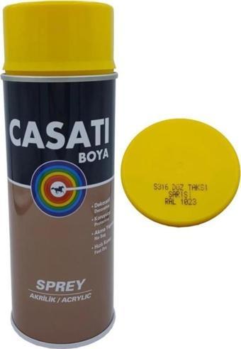 Casati Akrilik Sprey Boya 400 ML S316 Düz Taksi Sarısı Ral 1023