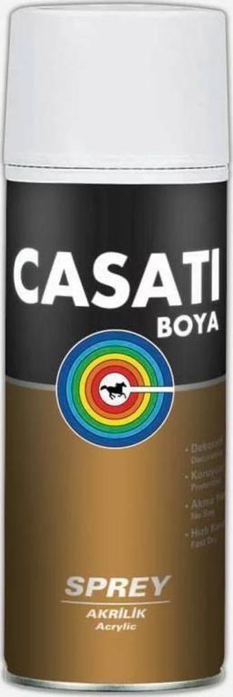 Casati Akrilik Sprey Boya 400 ML S355 Düz Beyaz Ral 9016