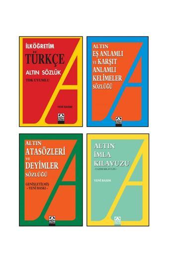 Altın Kitaplar İlköğretim Türkçe Sözlük + İmla Kılavuzu + Atasözleri ve Deyimler ile Eş ve Zıt Anlamlı Sözlükleri - Altın Kitaplar