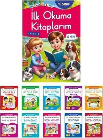 1. Sınıf İlk Okuma Kitaplarım Seti - Anetil - 10 Kitap Takım - Kolektif  - Bıcırık Yayınları