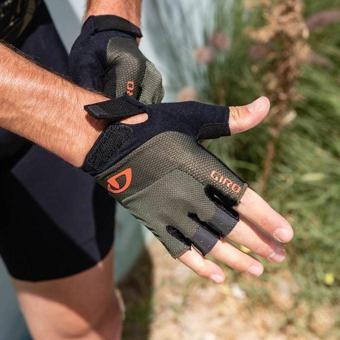 Giro Bravo Gel Jelli Bisiklet Eldiveni Kısa Parmak Farklı Renklerde KIRMIZI-M