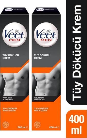 Veet Men Tüy Dökücü Krem 200 ml 2 Adet