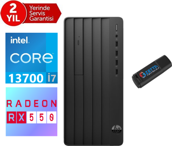 Hp 290 Pro G9 Intel Core I7 13700 8gb 256GB SSD 4GB/RX550 Freedos Masaüstü Blgisayar 2624A8ET01+ZETTAUSBBELLEK